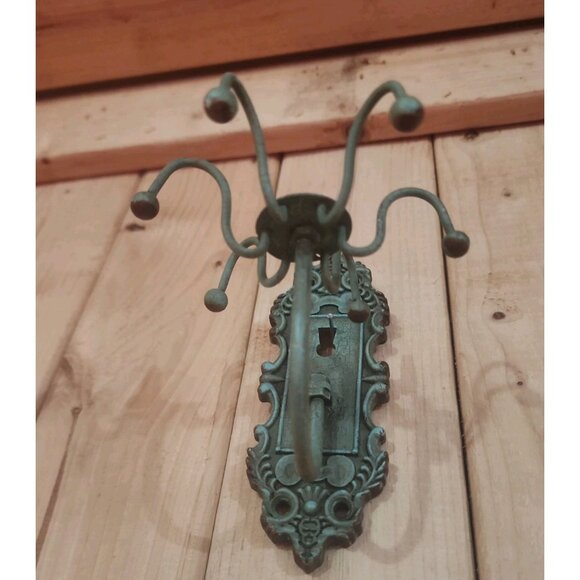 VTG Jewelry Wall Display Hanger Spinning Holder Rack Wrought Iron Necklace Ties - Picture 4 of 13